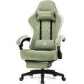 GTPLAYER Sedia Gaming Ergonomica con Poggiapiedi, Poltrona Gamer  con Braccioli Collegati e Cuscino a Molla