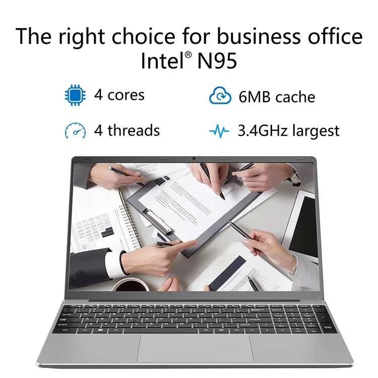 15.6-inch IPS with a HD Screen Intel N95 Quad-core Processor 1.7GHz 8GB DDR4 Memory Laptop Computers