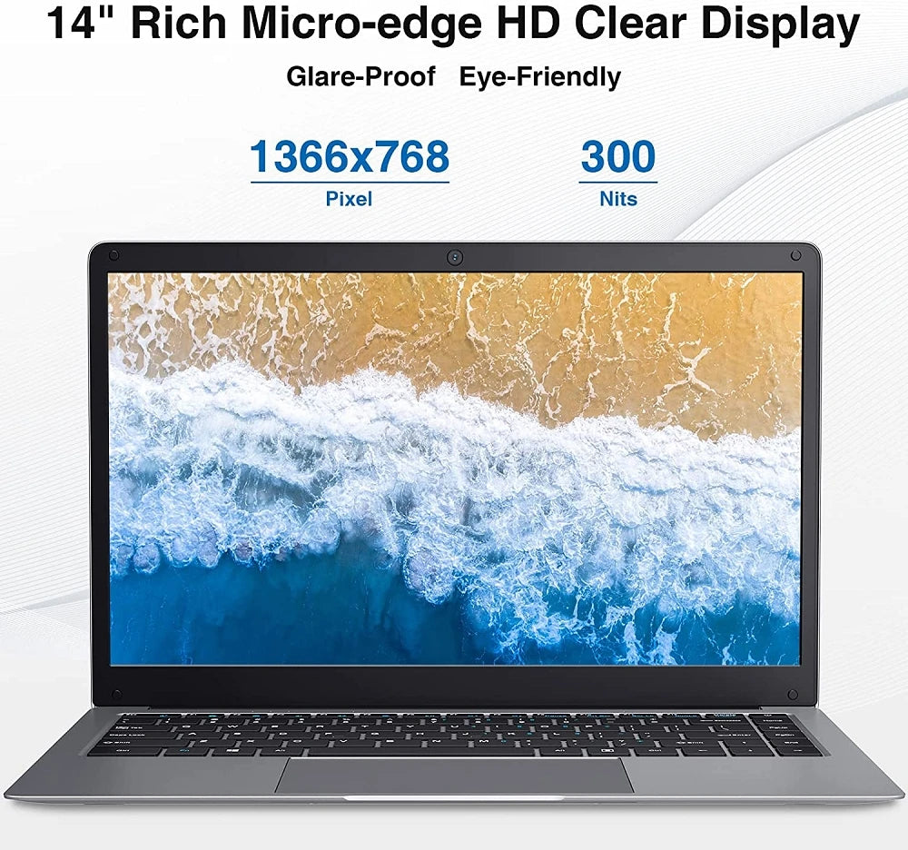 Portable 14-inch 6GB 192GB Solid State Drive Ultra-thin Laptop English Wireless Education Brand New Cheap Student