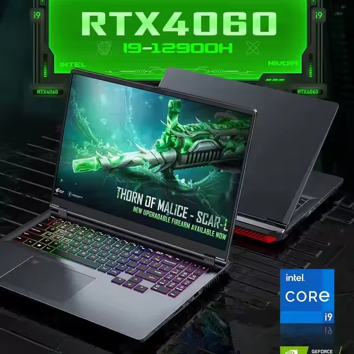 OEM I9 12900HK 16 Inch Gaming Laptop Inte12th RTX4060 Portatil Business Laptops Brand New High Speed 5GHz 32GB 1TB SSD Computer