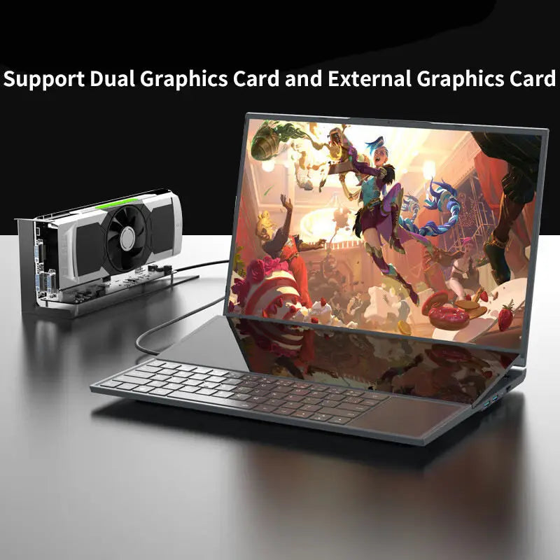New Dual Screen Laptop Super Cheap 16+14 Inch Dual Screen Core I7 I9 Gaming Laptop Computer 1/2TB SSD Computer Portatil Laptop