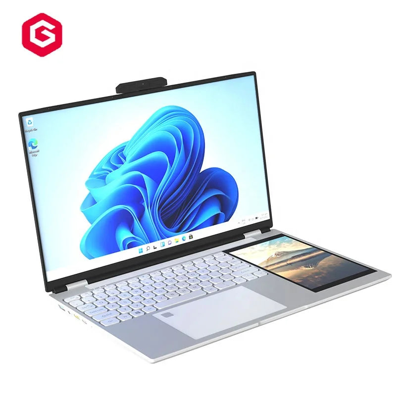 2025 Hot Selling Slim Laptop  Customized 15.6 Inch +7inch Laptops Gaming Office OEM Laptop Computer