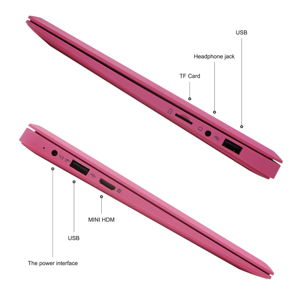 New Ultra-Thin Low Price Android 12 4GB RAM 128GBROM 5000mA 2 Speakers 10.1-inch Quad-Core Portable Laptop Computer Stock US