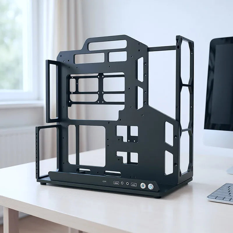 Socooler Programmer SOC-AP Mid Tower Aluminum Alloy Silver PC Gamer Case New Micro ATX Supporting Gaming Desktop Computer Case