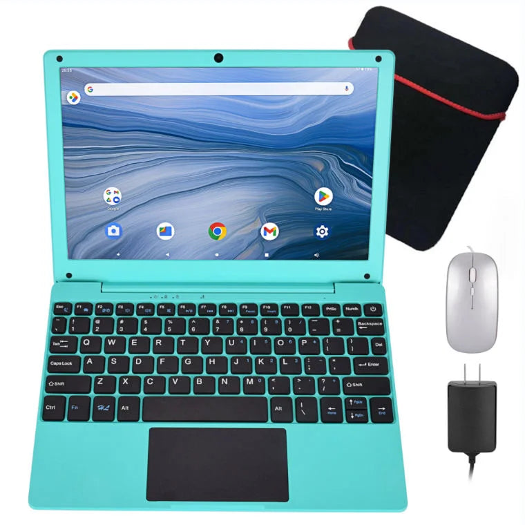 Wholesale OEM Logo Students 10-Inch Android 10.0 Laptop 4GB RAM 64GB Storage Portable Kids Educational Factory Computer Notebook
