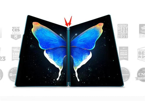 14 Inch Dual Touch Screen N100 DDR5 16G Secure AI Laptop Offline Document Q&A Private Code Assistant Hardware Locked License