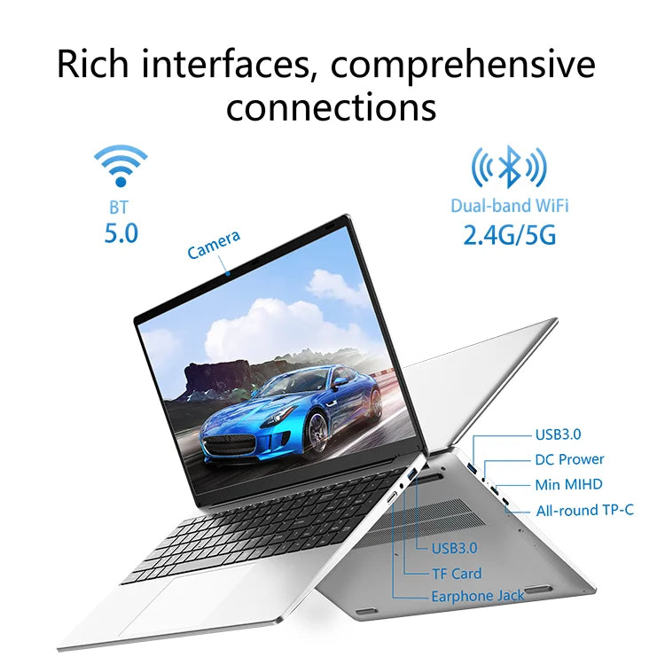 15.6-inch IPS with a HD Screen Intel N95 Quad-core Processor 1.7GHz 8GB DDR4 Memory Laptop Computers