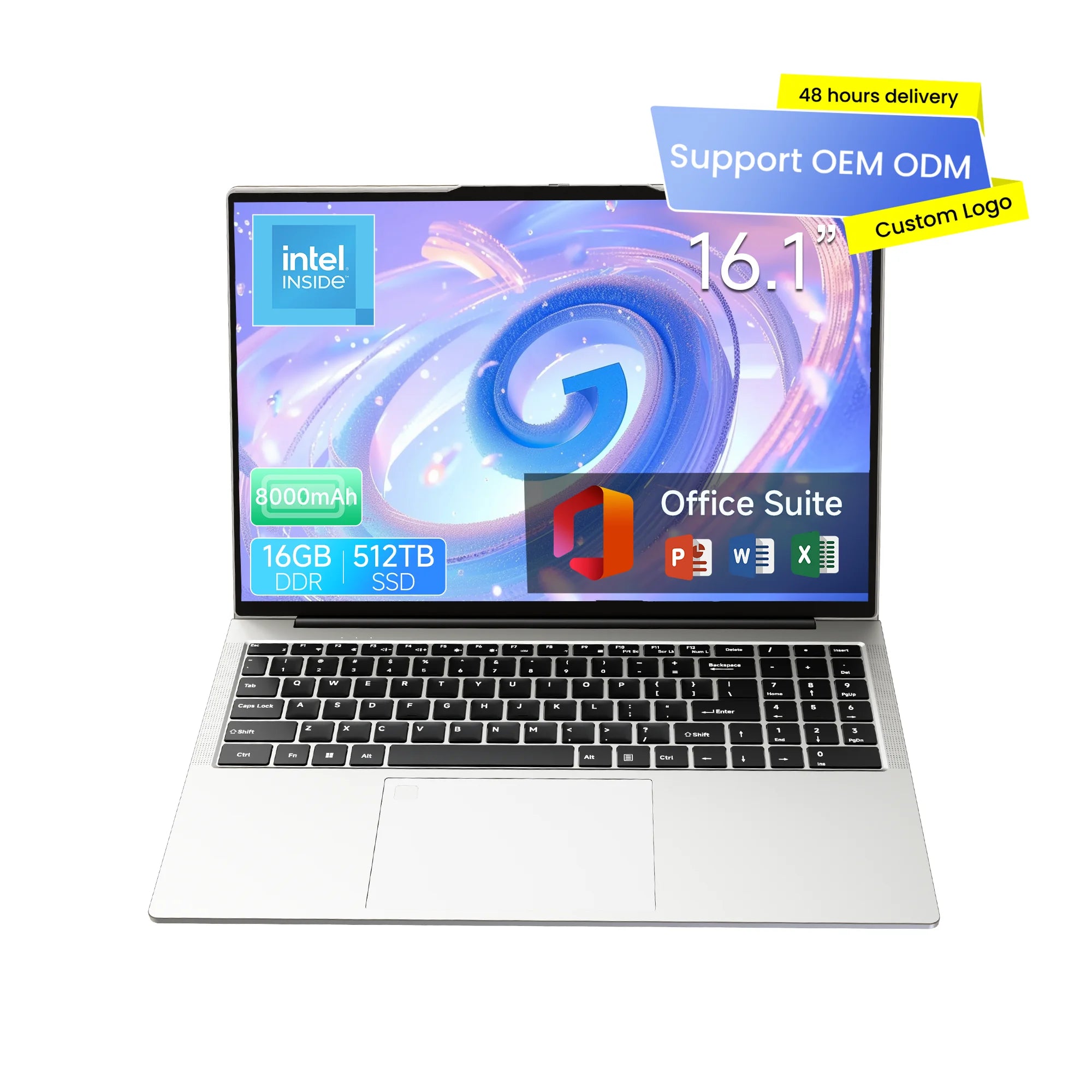 Factory Wholesale Brand New Cheap 16.1-Inch Business Laptop Metal Body Windows 11 Intel Processor SSD IPS Display Camera EU