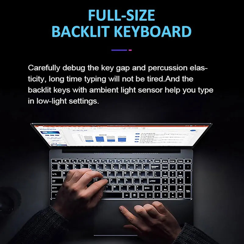 New 15.6" FHD Intel Core I3-5005U 16GB RAM 512GB SSD Windows 11 Pro Gaming Laptop for Business & Students with English Keyboard
