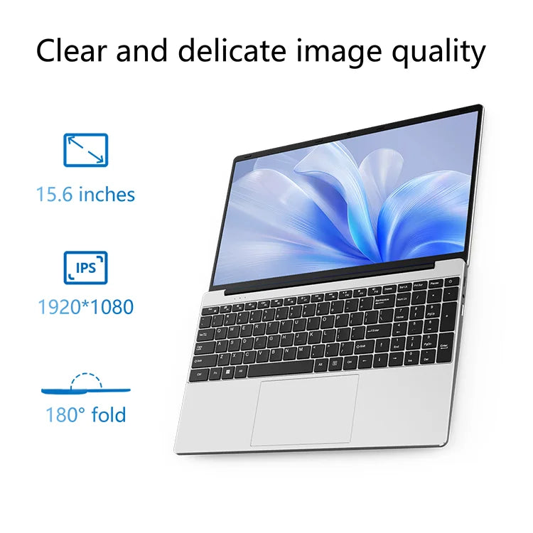 15.6-inch IPS with a HD Screen Intel N95 Quad-core Processor 1.7GHz 8GB DDR4 Memory Laptop Computers
