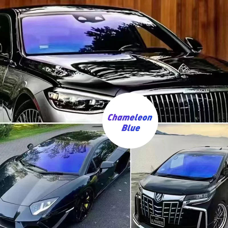 Blue Purple Green Red Chameleon Window Tint Film for Cars Dark Outside Clear Inside Anti-Scratch Auto Window Film