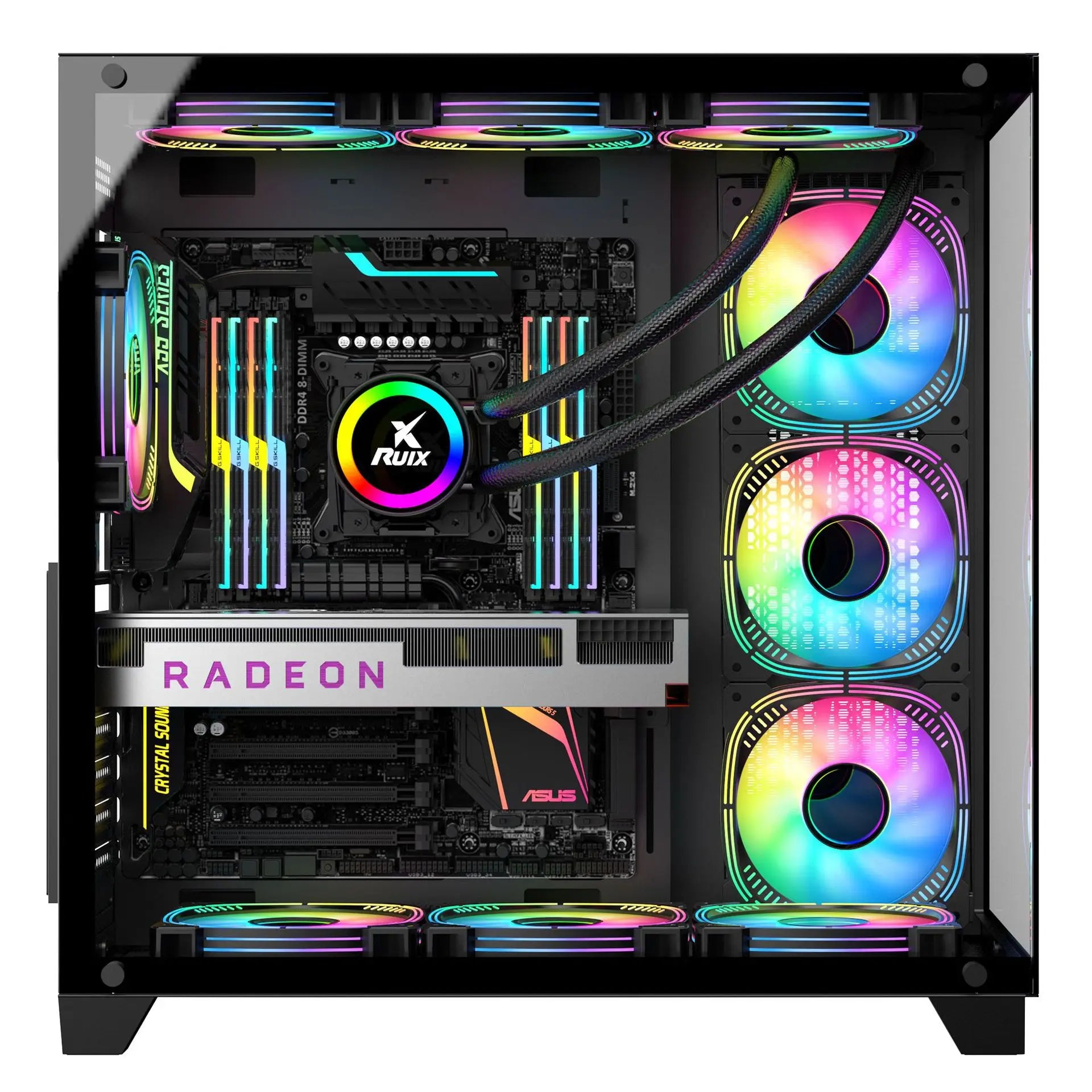 2026 Best Selling Empty Customization Modern Desktop Gamer PC Computer USB3.0 PC Chassis ATX Business E-Sports Gaming