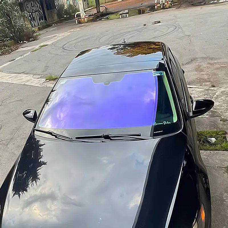 Blue Purple Green Red Chameleon Window Tint Film for Cars Dark Outside Clear Inside Anti-Scratch Auto Window Film