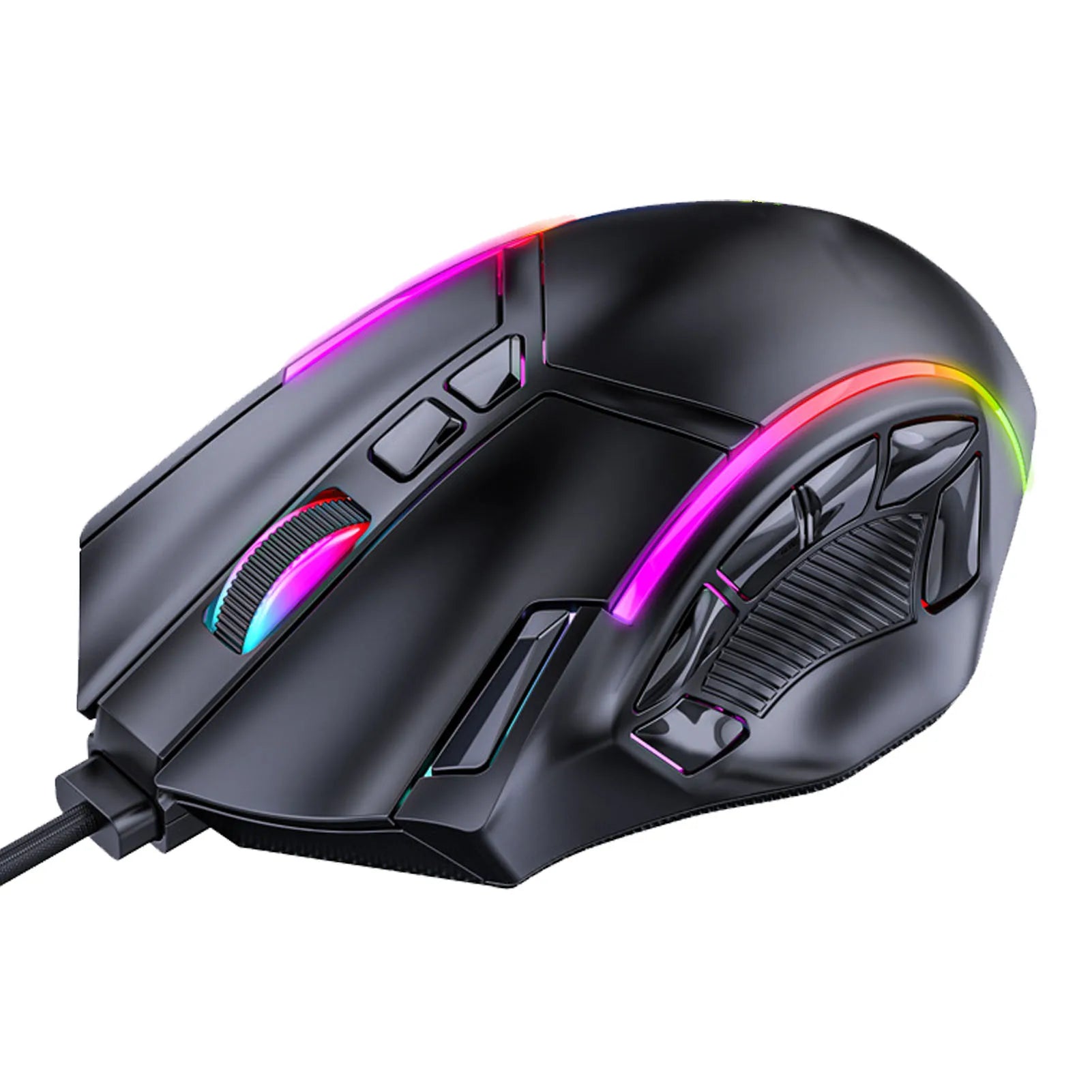 Mouse da gioco 12800 DPI Mouse da gioco RGB Mouse da gioco RGB cablato 12800 DPI 12 tasti Definizione macro Accessori di ricambio per computer