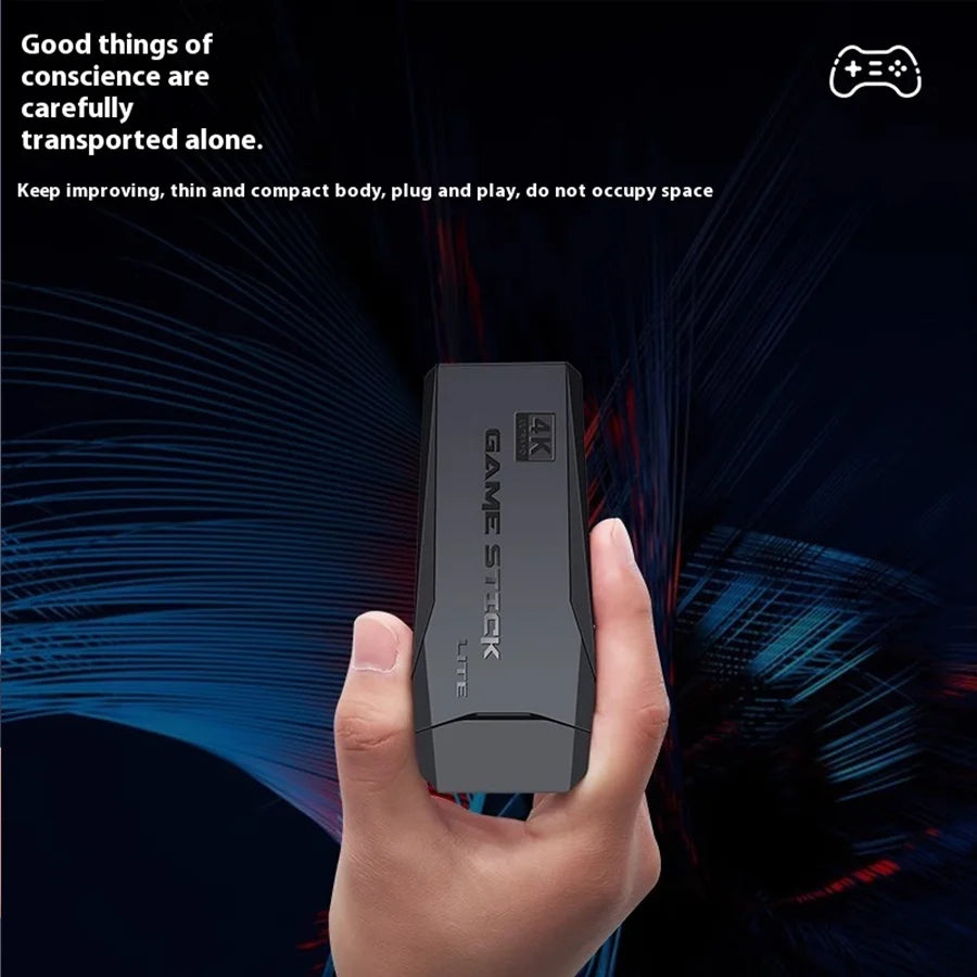 Stick per Videogiochi Wireless 2.4G con Doppio Joystick, Console di Gioco 4K, 20000+ Giochi Retrò, Regalo di Ringraziamento