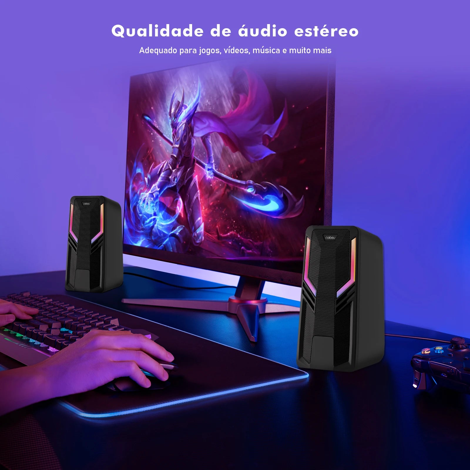 RGB, cassa armonica, cassa armonica per PC, soundbar, PC, cassa armonica per PC, cassa armonica, barra audio per PC, Karaoke, Coibeu