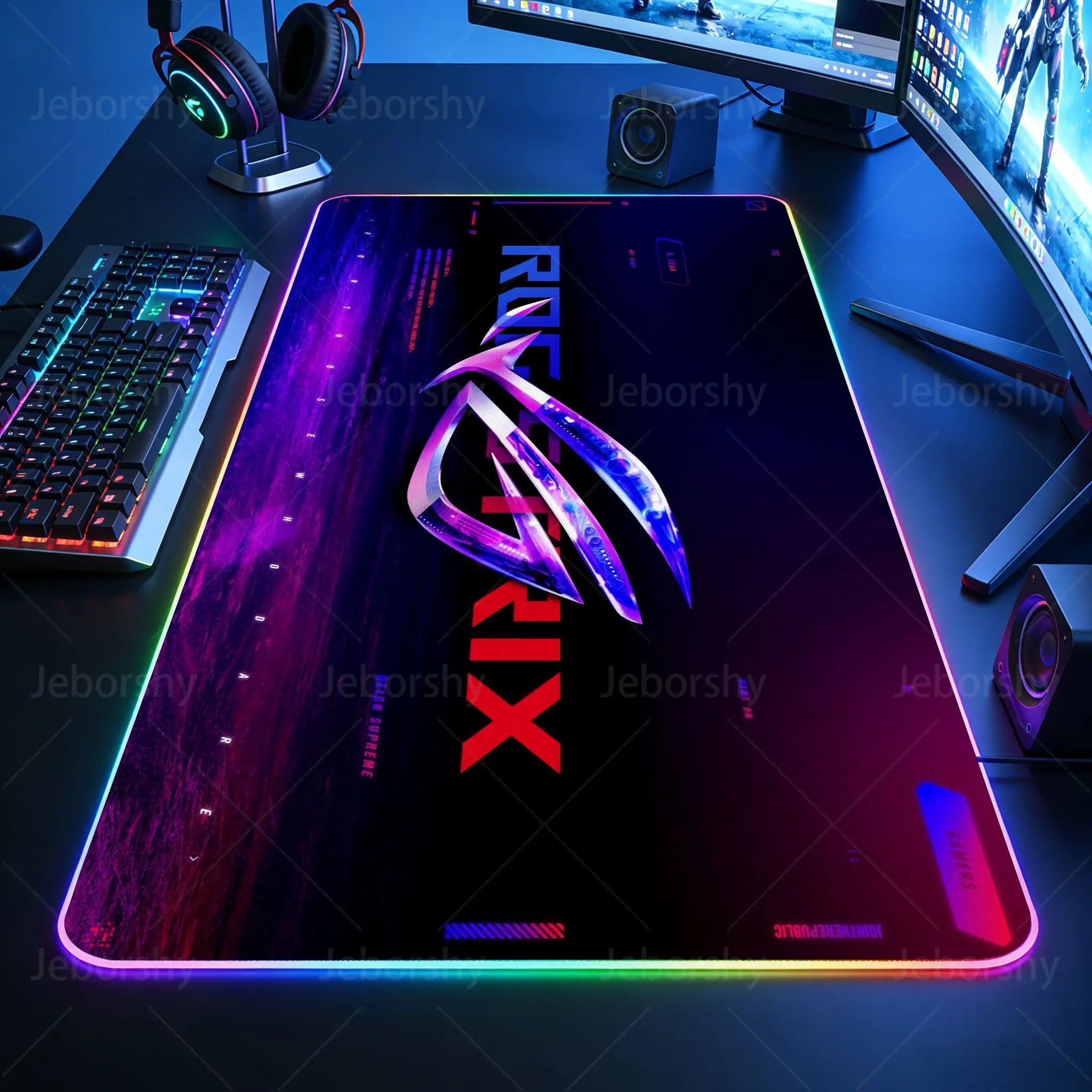 Tappetino per mouse nero, Tappetino per mouse da gaming, Tappetino da gaming anime, Tappeto da gaming, Tappetino per mouse XXL carino, Tappeto grande per tastiera da gaming.