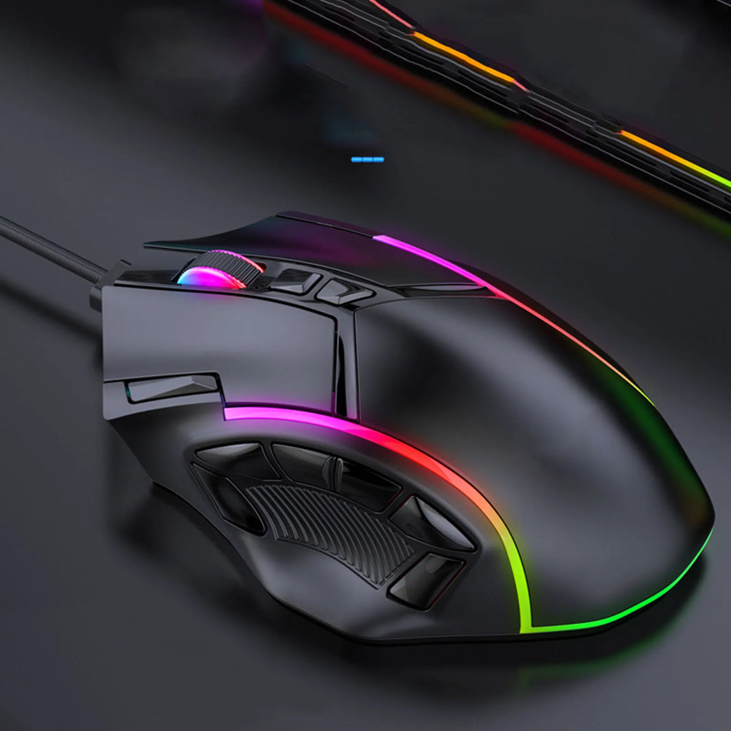 Mouse da gioco 12800 DPI Mouse da gioco RGB Mouse da gioco RGB cablato 12800 DPI 12 tasti Definizione macro Accessori di ricambio per computer