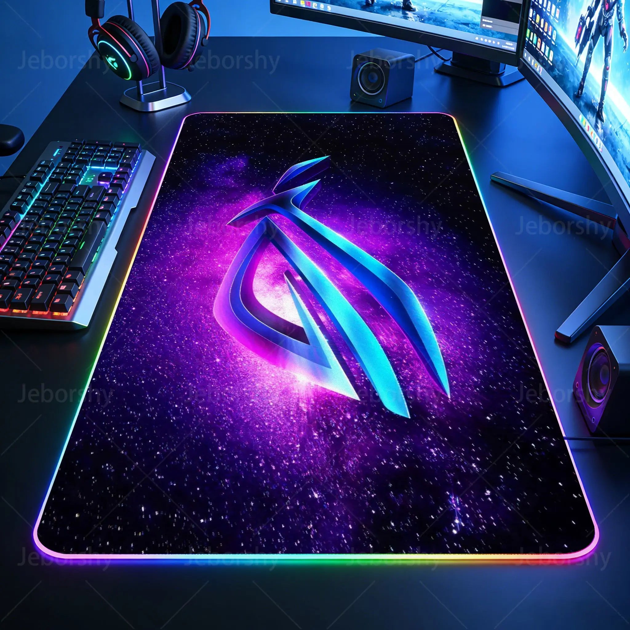 Tappetino per mouse nero, Tappetino per mouse da gaming, Tappetino da gaming anime, Tappeto da gaming, Tappetino per mouse XXL carino, Tappeto grande per tastiera da gaming.