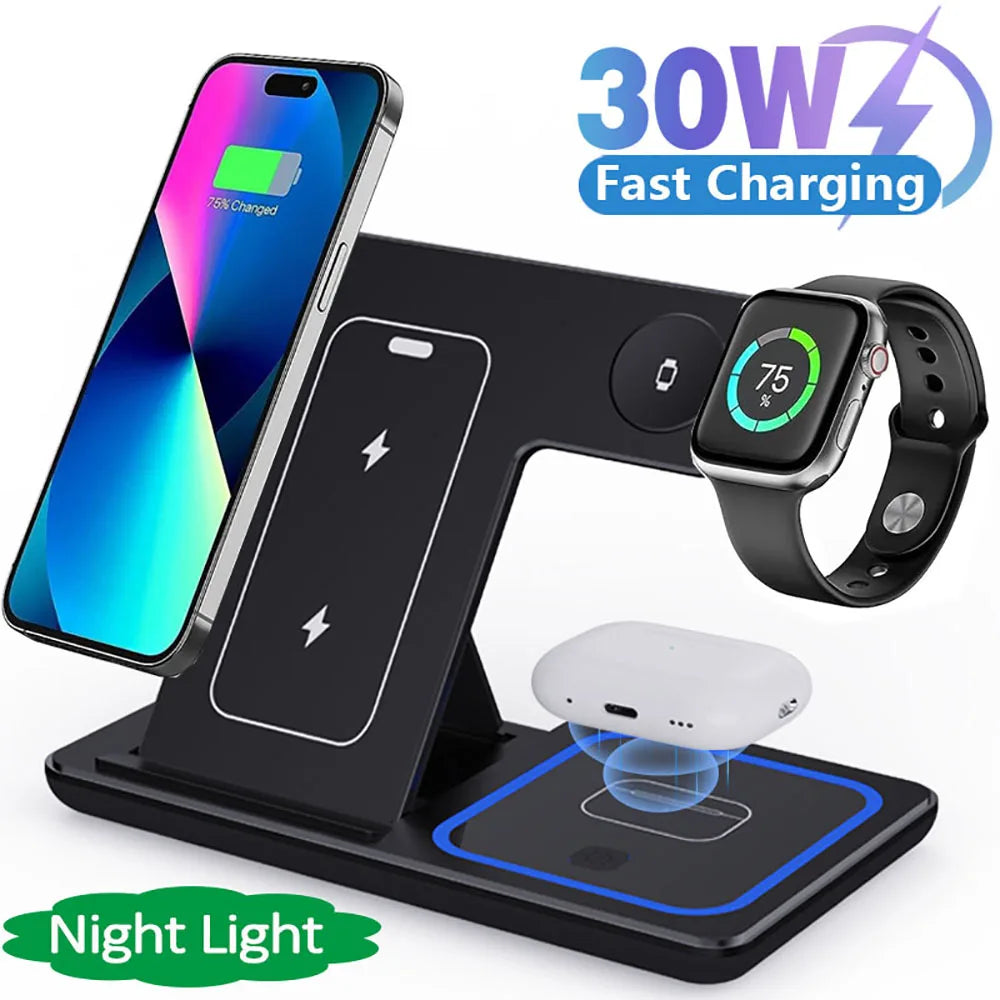 Caricatore wireless 3 in 1
