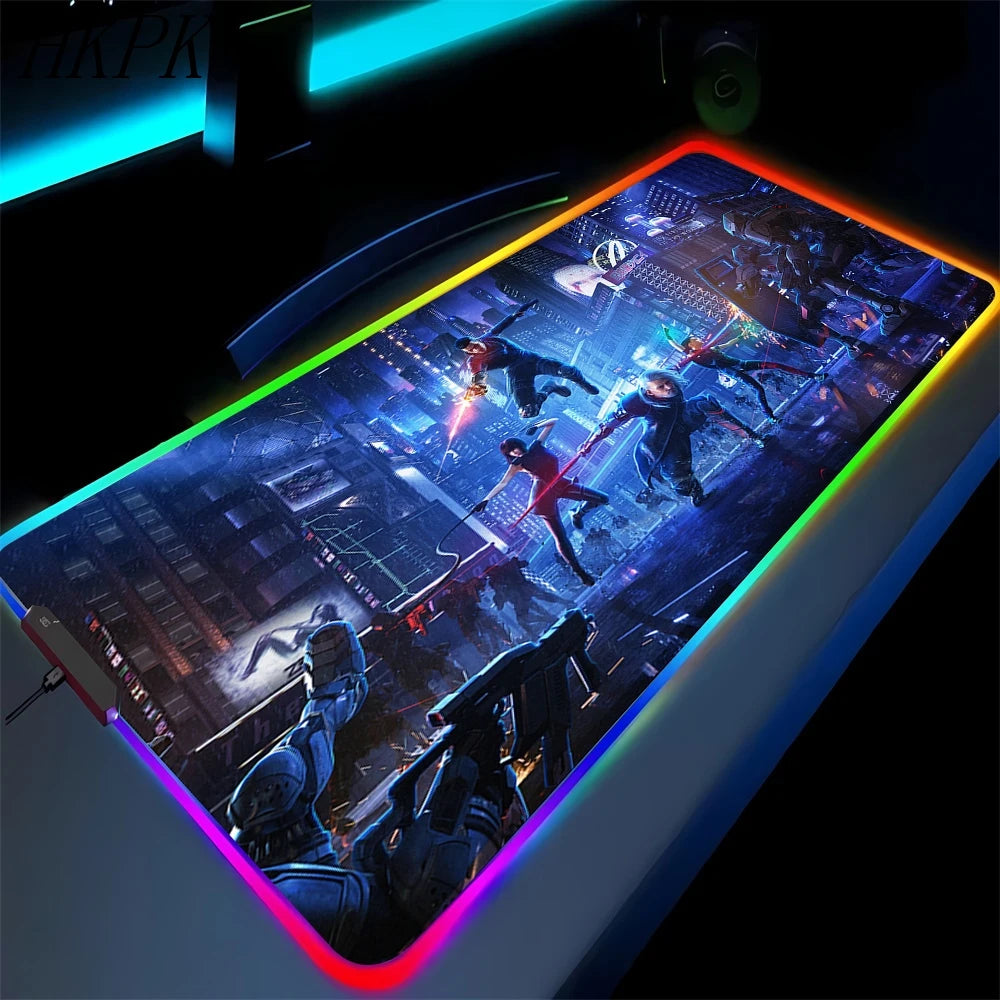 Tappetino per mouse nero, Tappetino per mouse da gaming, Tappetino da gaming anime, Tappeto da gaming, Tappetino per mouse XXL carino, Tappeto grande per tastiera da gaming.