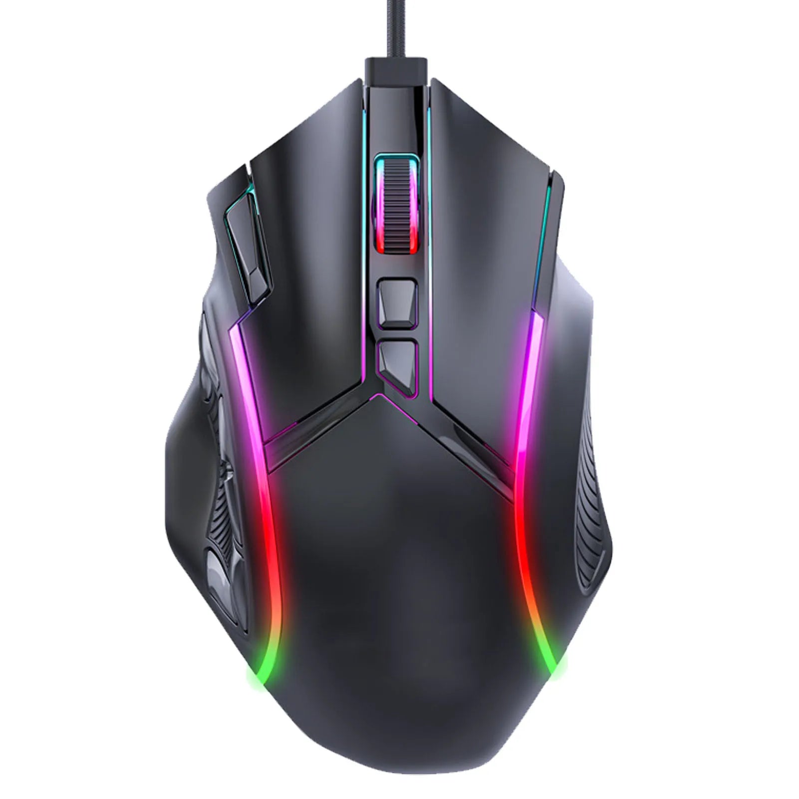 Mouse da gioco 12800 DPI Mouse da gioco RGB Mouse da gioco RGB cablato 12800 DPI 12 tasti Definizione macro Accessori di ricambio per computer