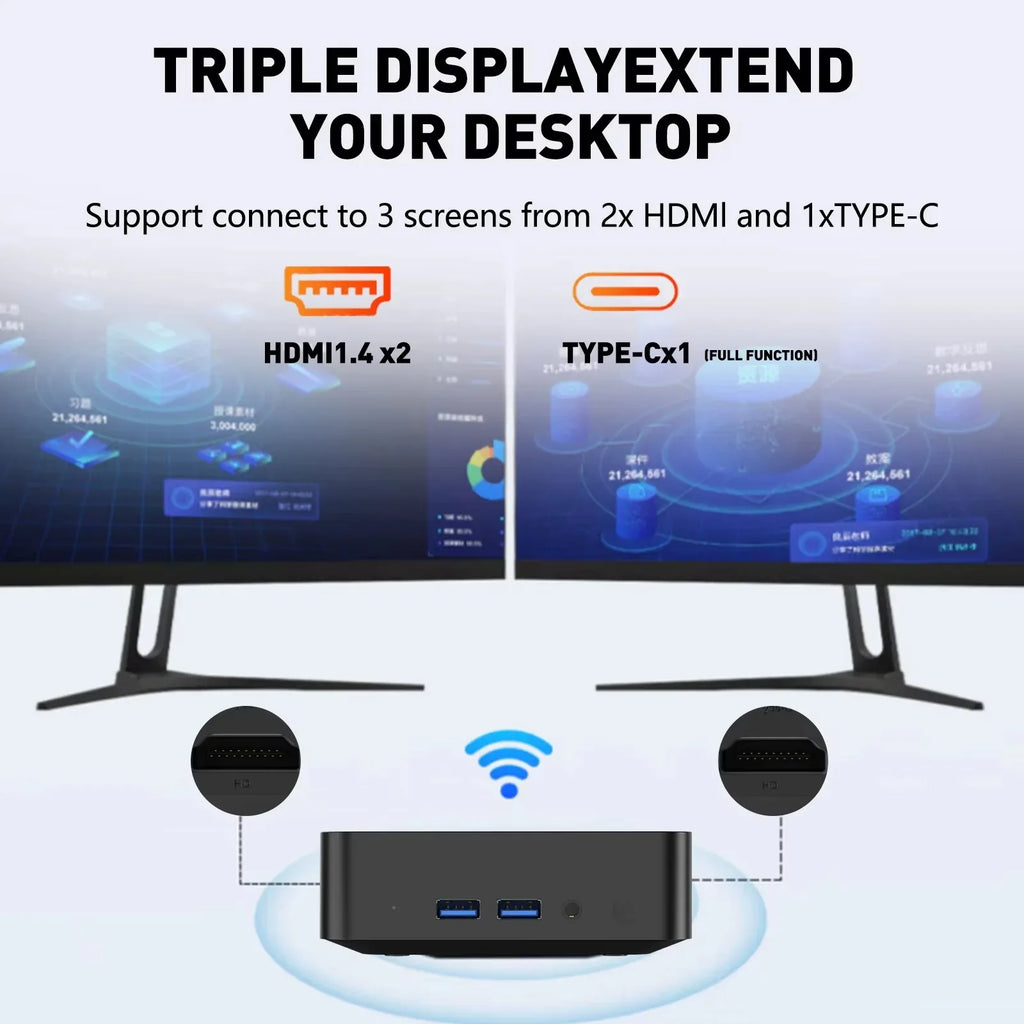 Mini PC i9 con Intel Core I9 10980HK/i3 6100U, Computer Mini PC con Windows 11, Computer da Gaming, 16GB RAM, 1/2TB SSD, WiFi 6, PC Intel