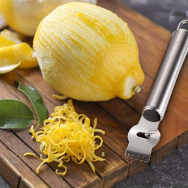 1pc Grattugia per limone Zester Pelapatate in acciaio inossidabile Roba da cucina Accessori da cucina Gadget da cucina