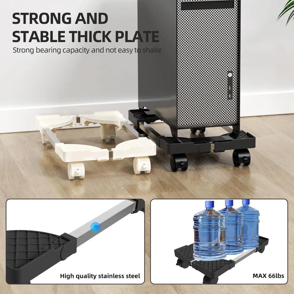 Supporto per computer per torre da tavolo adatto alla maggior parte degli accessori da scrivania per giochi per PC Supporto per CPU mobile regolabile per supporto da pavimento per PC