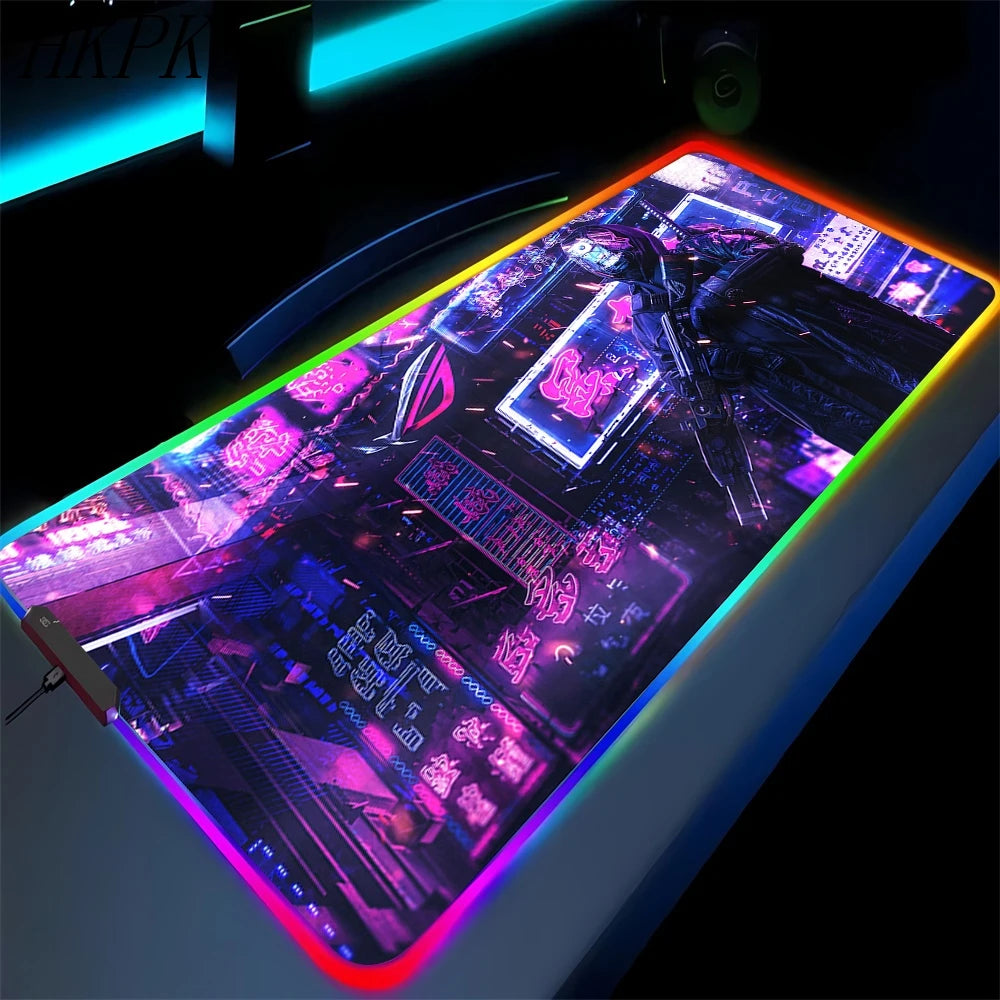 Tappetino per mouse nero, Tappetino per mouse da gaming, Tappetino da gaming anime, Tappeto da gaming, Tappetino per mouse XXL carino, Tappeto grande per tastiera da gaming.