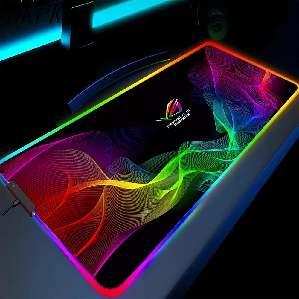 Tappetino per mouse nero, Tappetino per mouse da gaming, Tappetino da gaming anime, Tappeto da gaming, Tappetino per mouse XXL carino, Tappeto grande per tastiera da gaming.